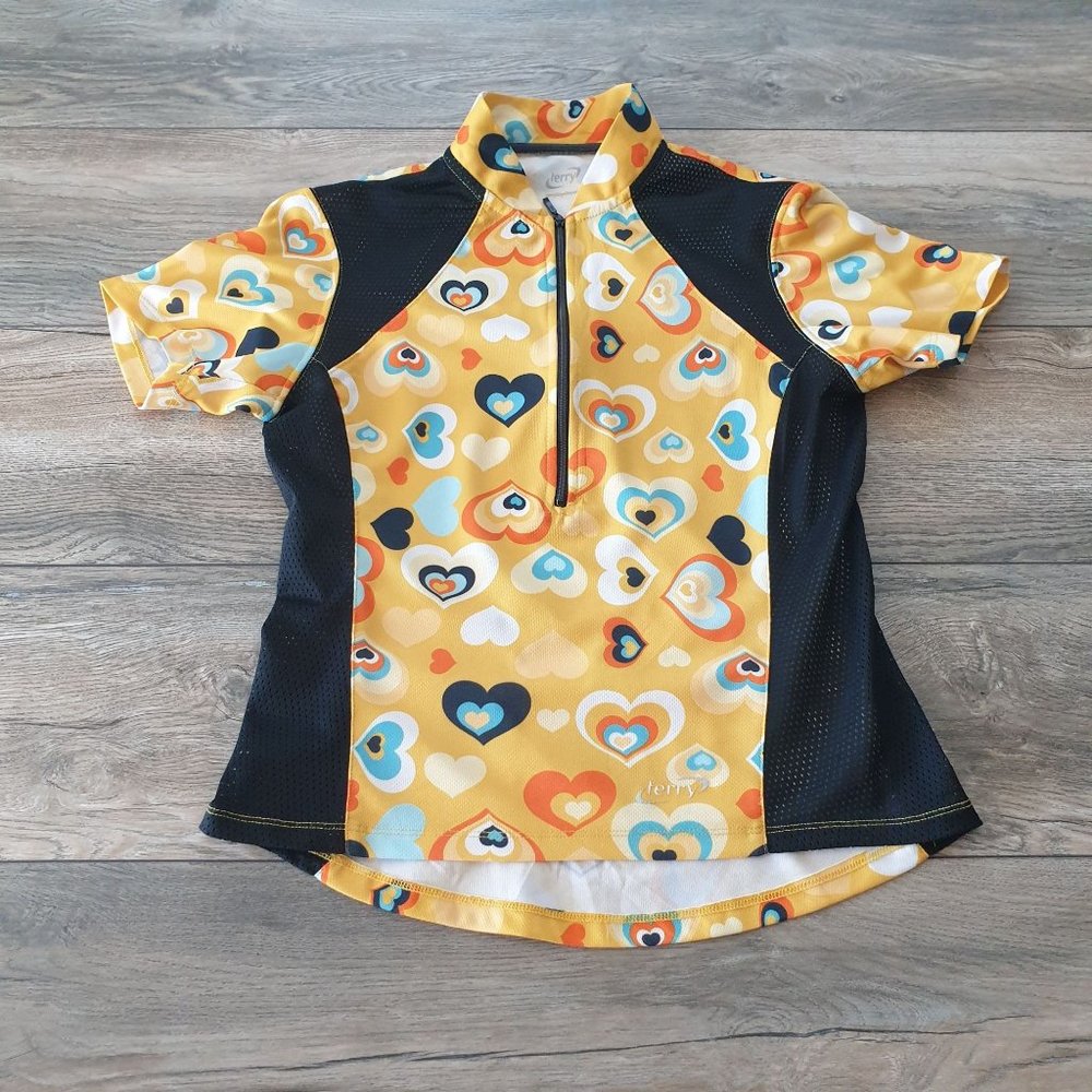 Terry Womens Cycling Jersey Small S Heart Spinning Shirt Bicycle Racing Tour